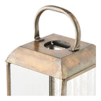 Herslev Lantaarn, glas/metaal, antiek messing look, 12x12x49 cm