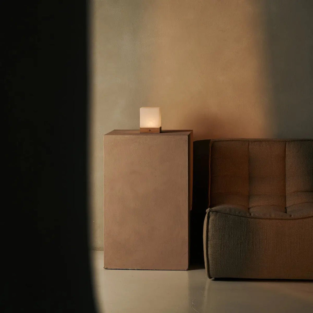 Yce Lichtbruine draadloze houten lamp