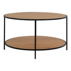 Vita Salontafel - eikenlook, staal, Ø80x45cm