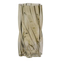 Vaas mondgeblazen glas, gerookt groen