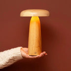 Lennart Lichtbruine houten oplaadbare tafellamp