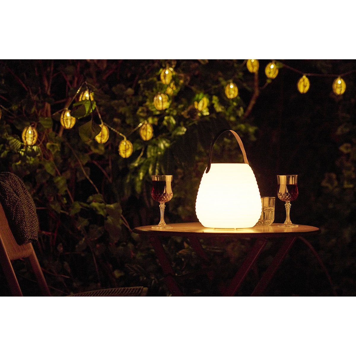 Derry LED-lamp, oplaadbaar, wit, ø21 cm