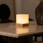 Yce Lichtbruine draadloze houten lamp