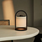 River donkerbruine houten oplaadbare lamp