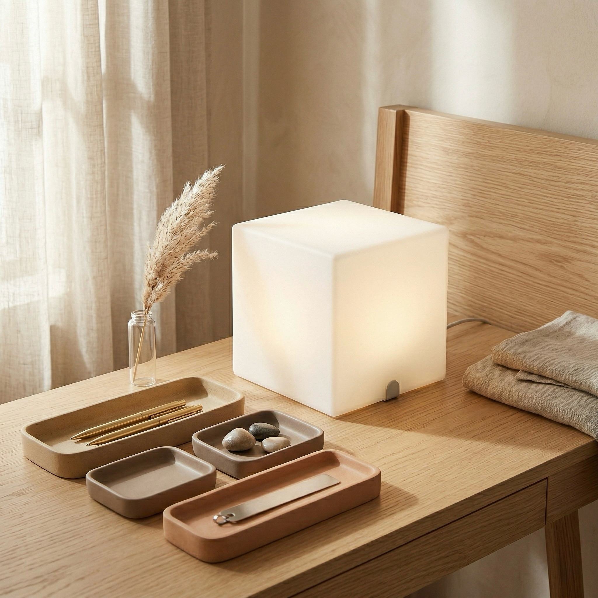 Frosted Cube Ambient Table Lamp