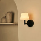 Ted zwarte houten oplaadbare wandlamp