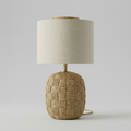 Woven Rattan Basket Table Lamp