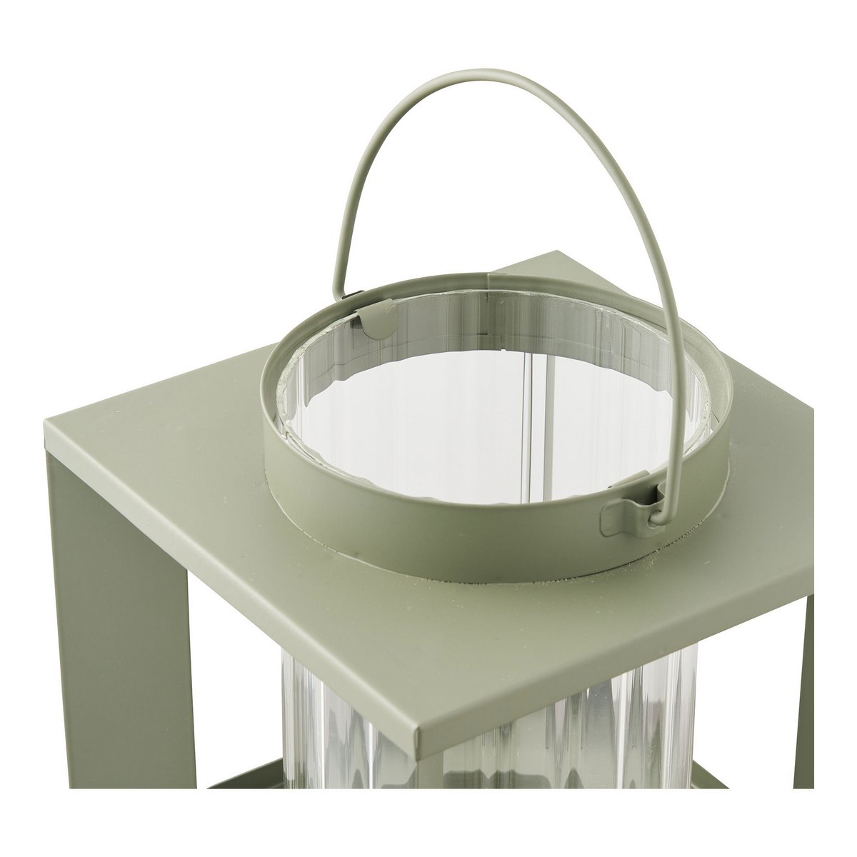 Lohals Lantaarn, glas/metaal, groen, 18x18x20,5 cm