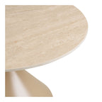 Annecy Salontafel, keramisch tafelblad/staal, travertijn/zand, ø70x41 cm