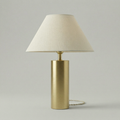Brushed Brass Cylinder Table Lamp