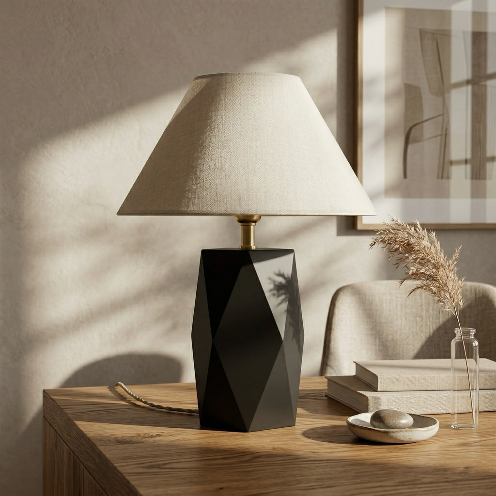 Faceted Geometric Table Lamp