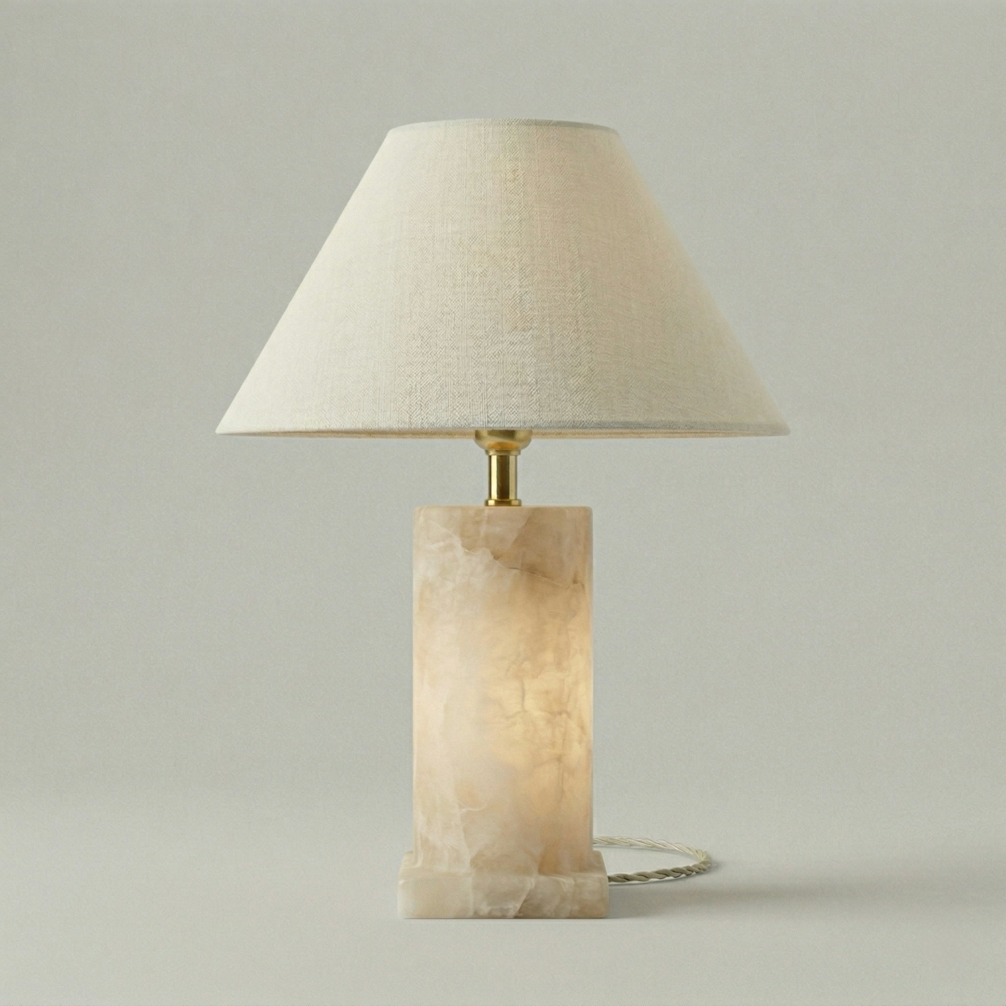 Alabaster Column Table Lamp