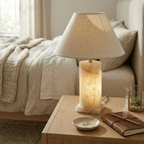 Alabaster Column Table Lamp