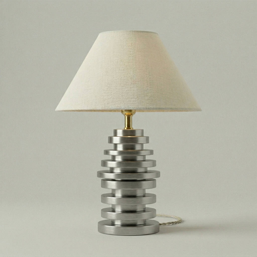 Stacked Metal Disc Table Lamp