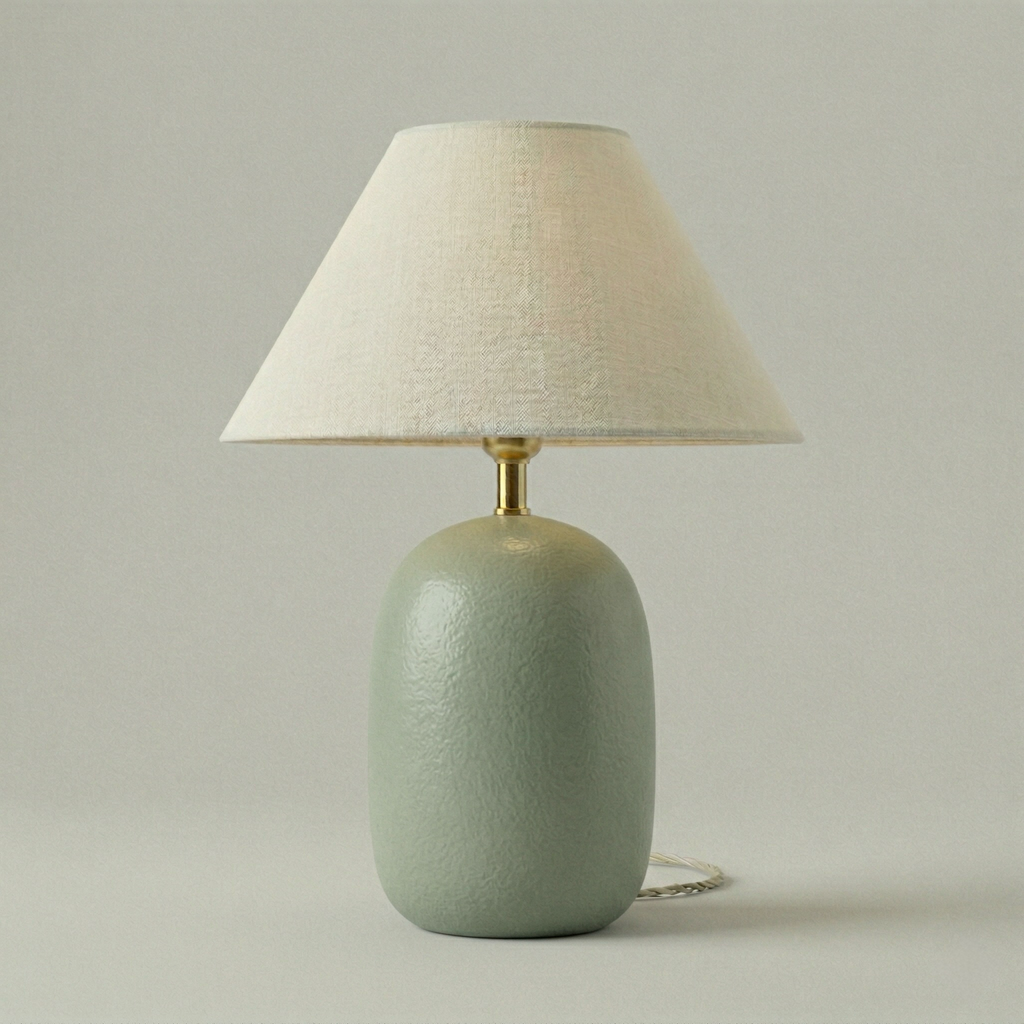 Sage Green Textured Table Lamp