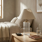 Ribbed Glass Table Lamp
