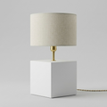 White Cube Base Table Lamp