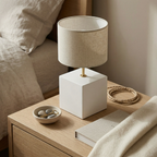 White Cube Base Table Lamp