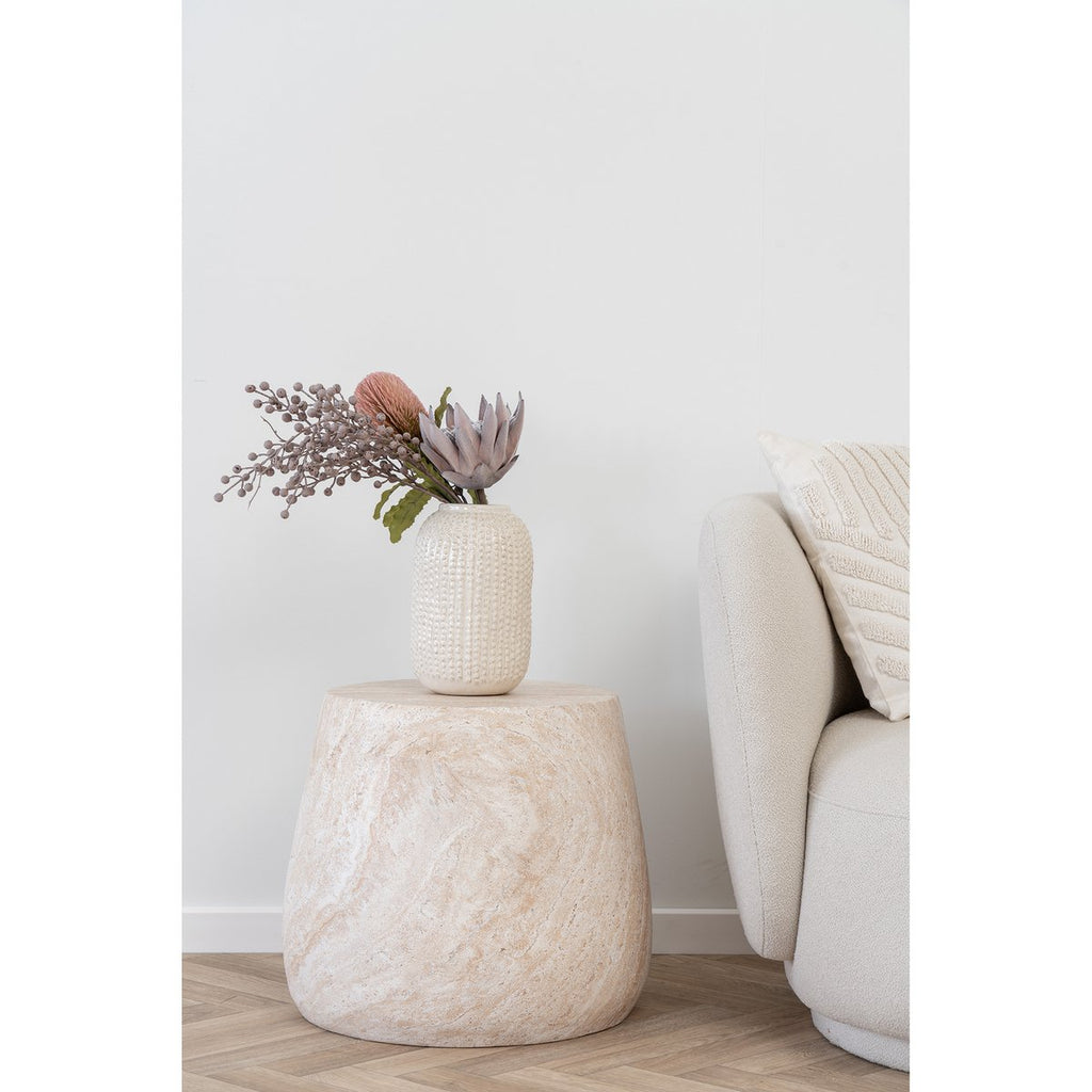 Bonn -bijzettafel - Natural, Fiberclay, Ø47.5x41 cm