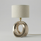 Sculptural Gold Loop Table Lamp