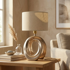 Sculptural Gold Loop Table Lamp