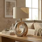 Sculptural Gold Loop Table Lamp