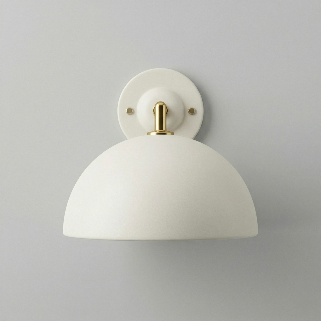 White Dome Wall Sconce