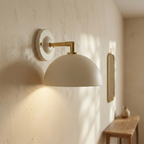 White Dome Wall Sconce