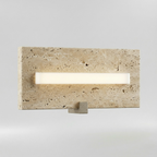 Travertine Linear Wall Light with Integrated LED
