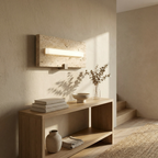 Travertine Linear Wall Light with Integrated LED