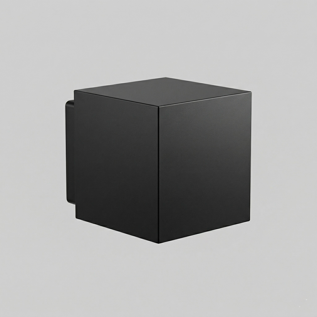 Modern Matte Black Cube Wall Sconce
