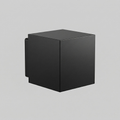 Modern Matte Black Cube Wall Sconce
