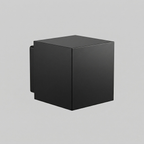 Modern Matte Black Cube Wall Sconce