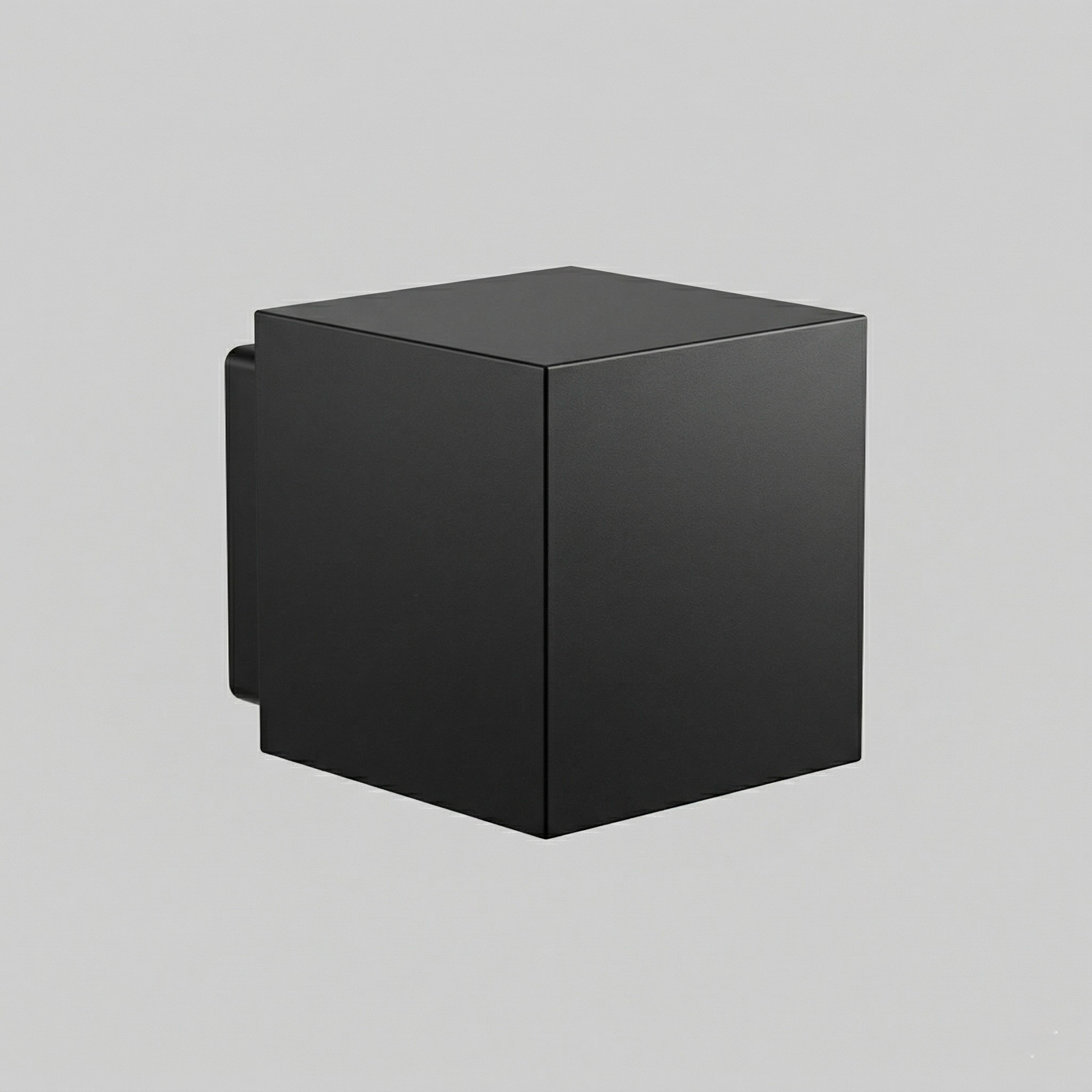 Modern Matte Black Cube Wall Sconce