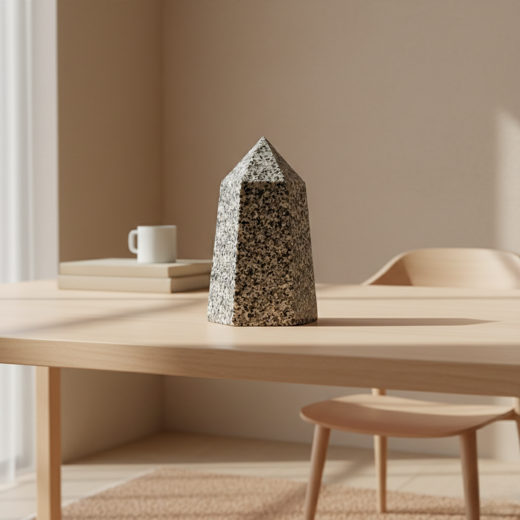 Speckled Granite Obelisk Accent