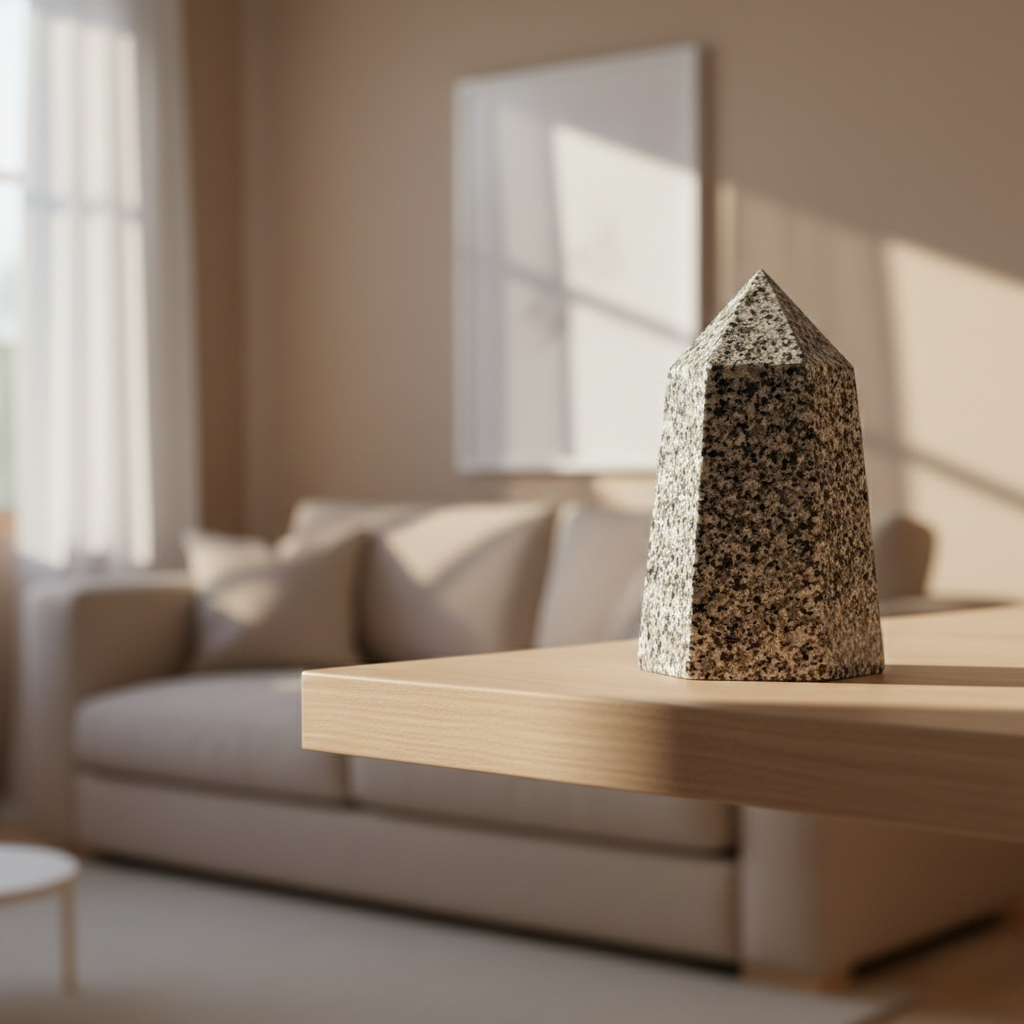 Speckled Granite Obelisk Accent
