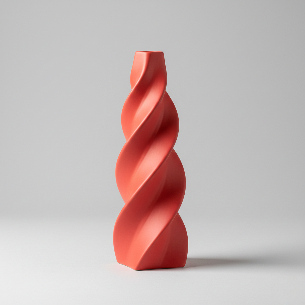 Coral Twist Modern Vase