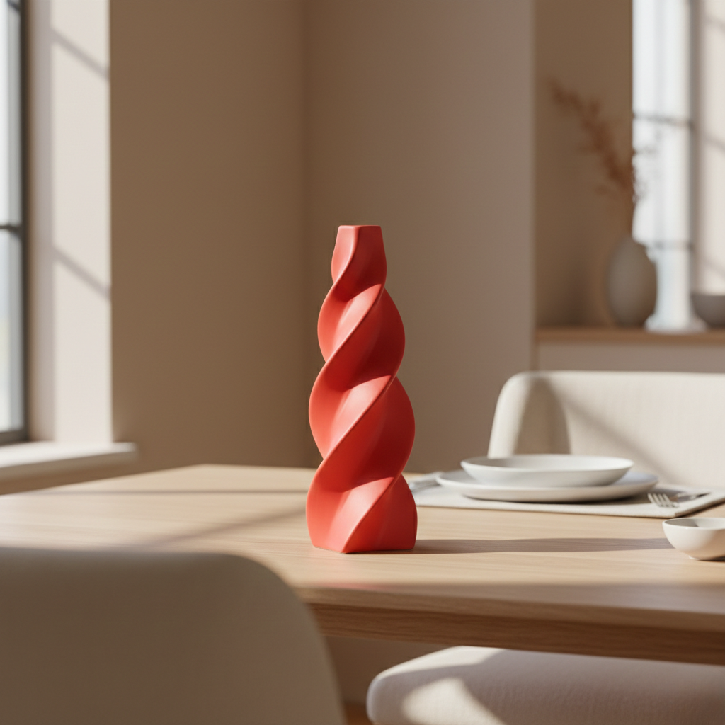 Coral Twist Modern Vase