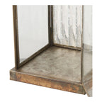 Herslev Lantaarn, glas/metaal, antiek messing look, 12x12x49 cm
