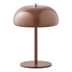 Margate Tafellamp, metaal, oplaadbaar, bruin, ø13 cm