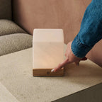 Yce Lichtbruine draadloze houten lamp