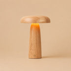 Lennart Lichtbruine houten oplaadbare tafellamp