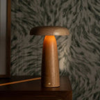 Lennart Lichtbruine houten oplaadbare tafellamp