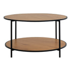 Vita Salontafel - eikenlook, staal, Ø80x45cm