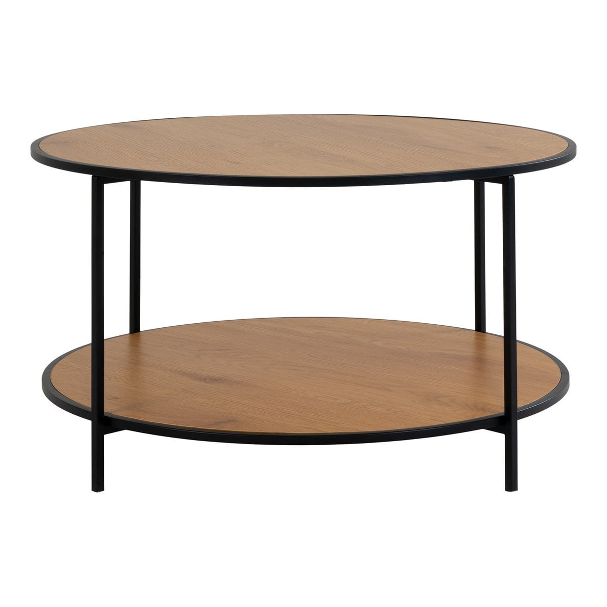 Vita Salontafel - eikenlook, staal, Ø80x45cm