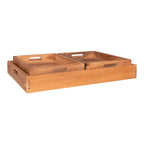 Faro Dienblad - Teak, Natuur, Set van 3