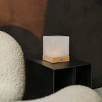 Yce Lichtbruine draadloze houten lamp