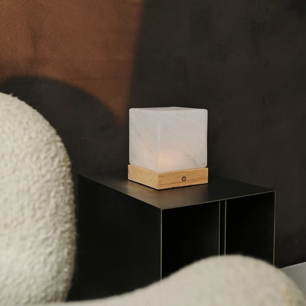Yce Lichtbruine draadloze houten lamp