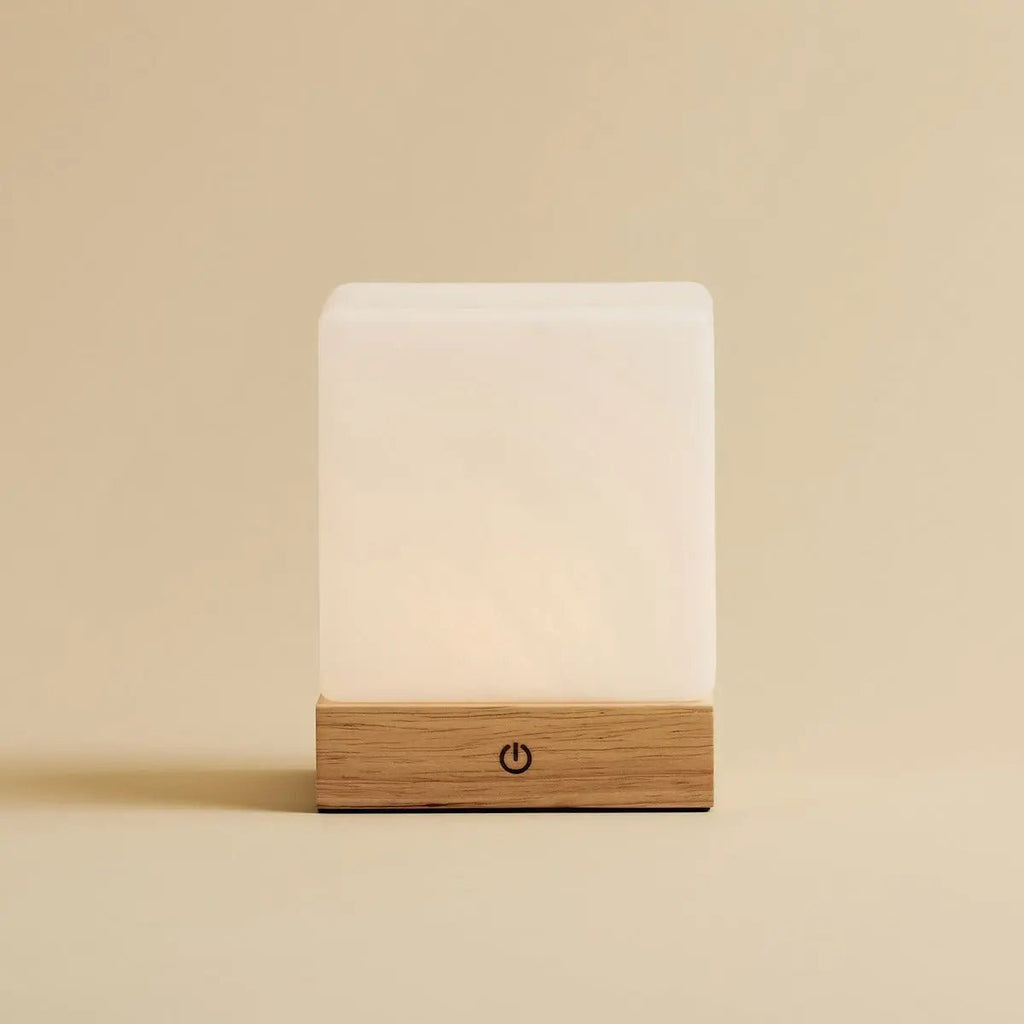 Yce Lichtbruine draadloze houten lamp