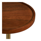 Sirone Bijzettafel, mangohout/staal, zwart/messing look/donkerbruin, Ø30x56 cm
